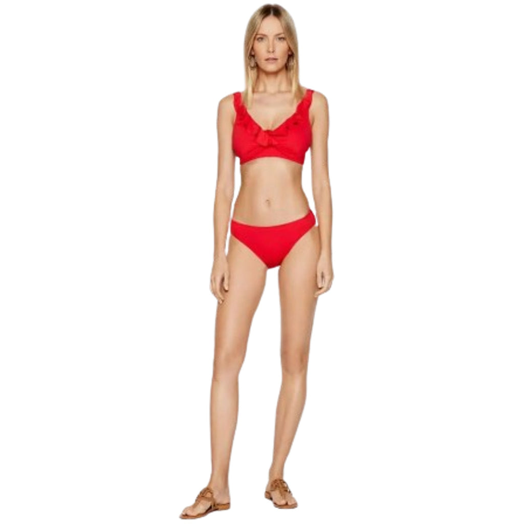 RALPH LAUREN Beach Club Hipster Bikini Swim Bottoms Size 12 Red NWT