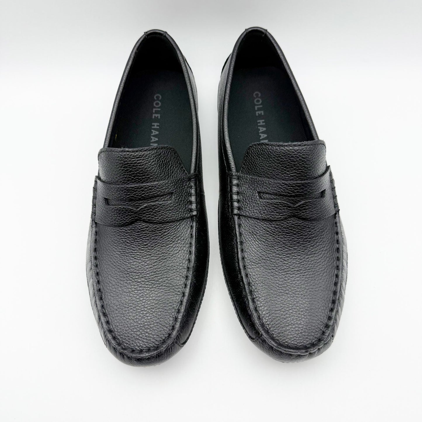 Cole Haan Mens Wyatt Slip On Penny Driver Loafer US 8.5 M Black Leather NIB