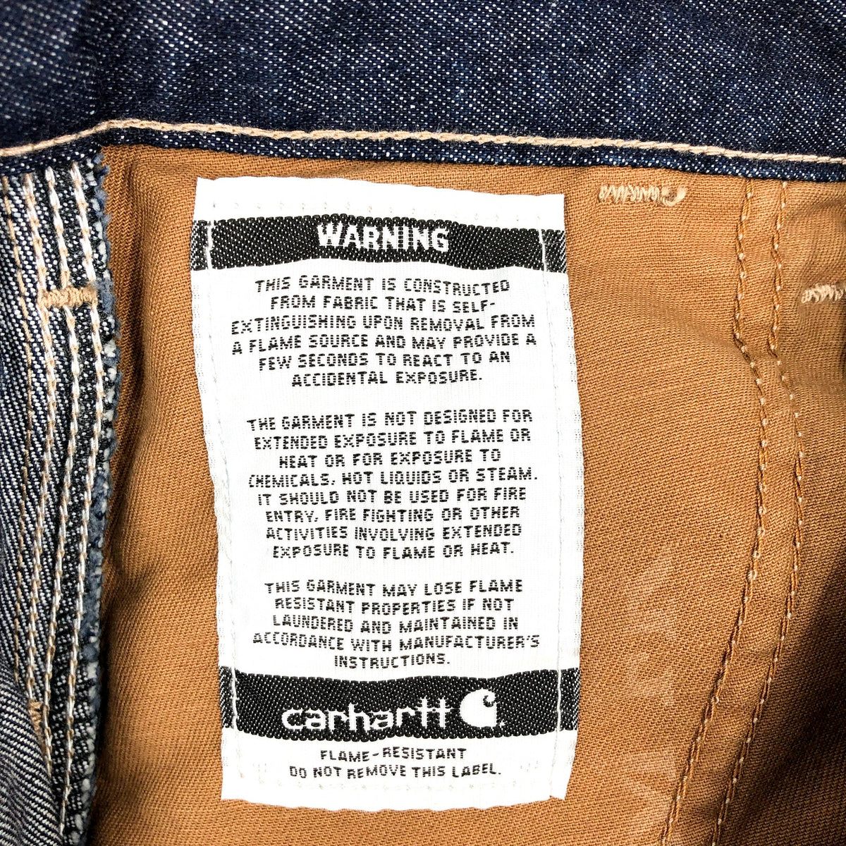 CARHARTT Flame-Resistant Signature Denim Dungarees 48x34 Blue Jeans FR13 NWOT