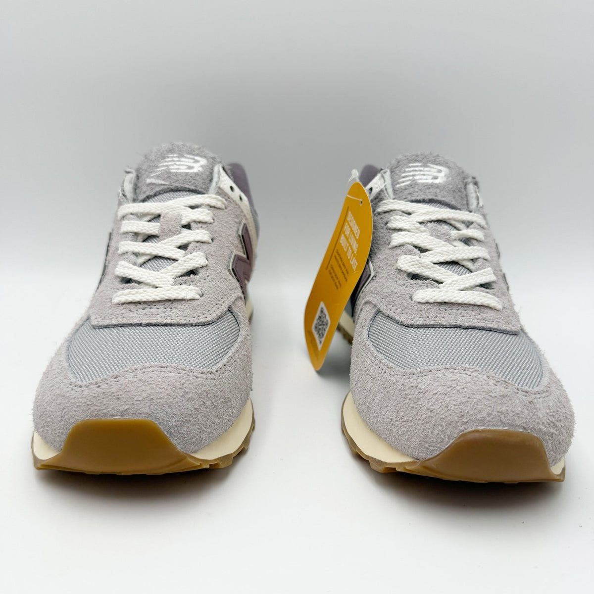 New Balance Womens 574V2 Casual Sneakers 7.5 WIDE Purple Grey Cordura NWT