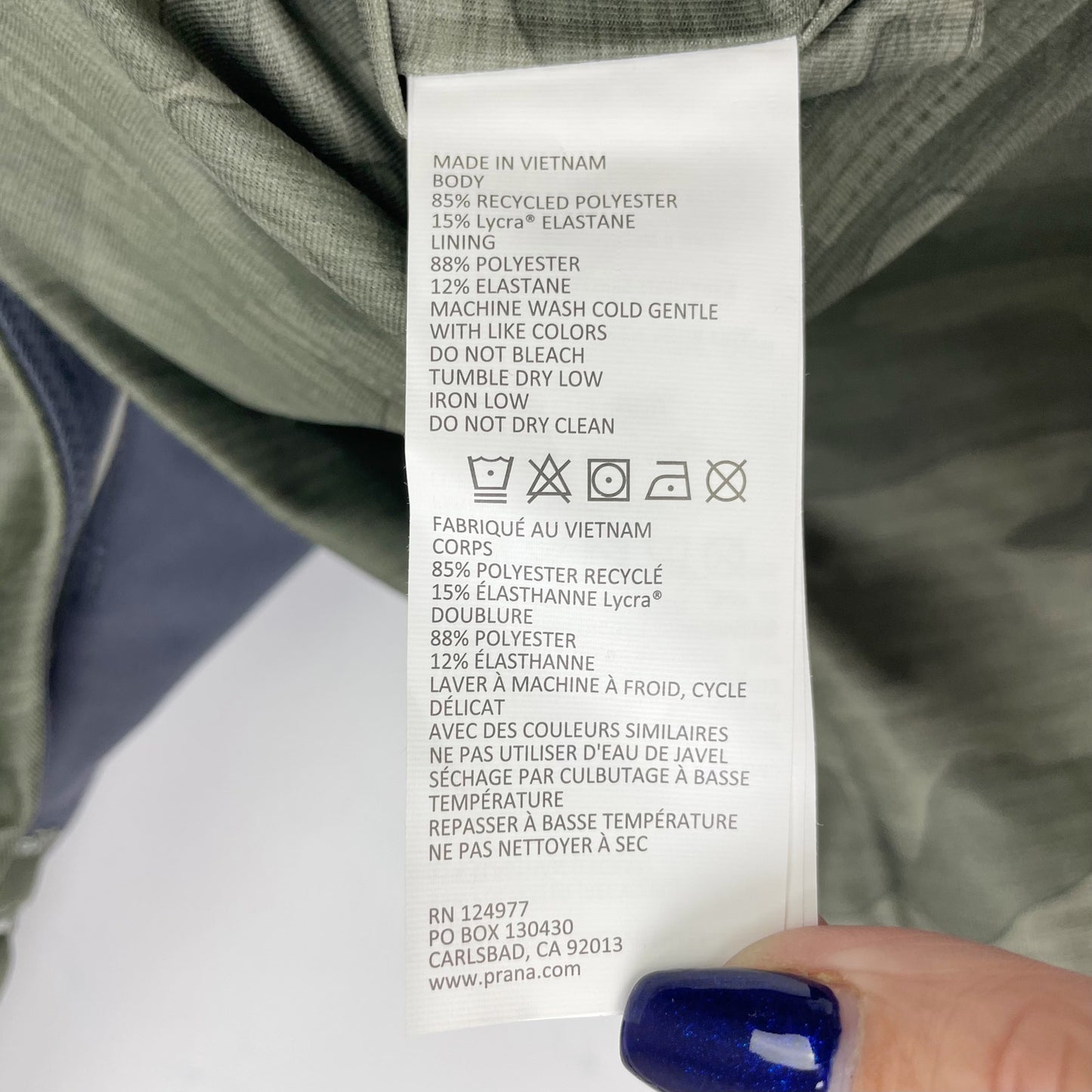 Prana Womens Layna Brami Yoga Bra Top Large Sage Green Camo