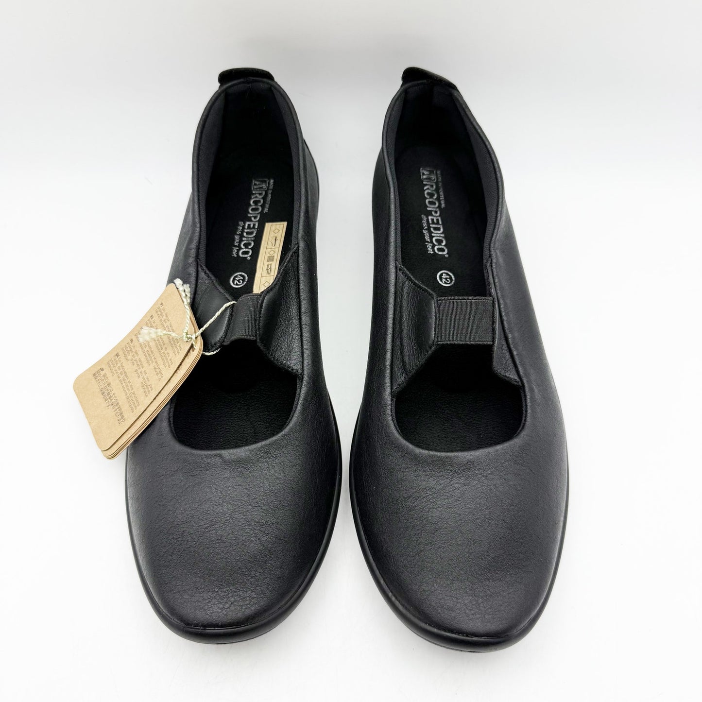 Arcopedico Womens Itatiaia Flats EU 42 US 11 Black Slip On NWOB