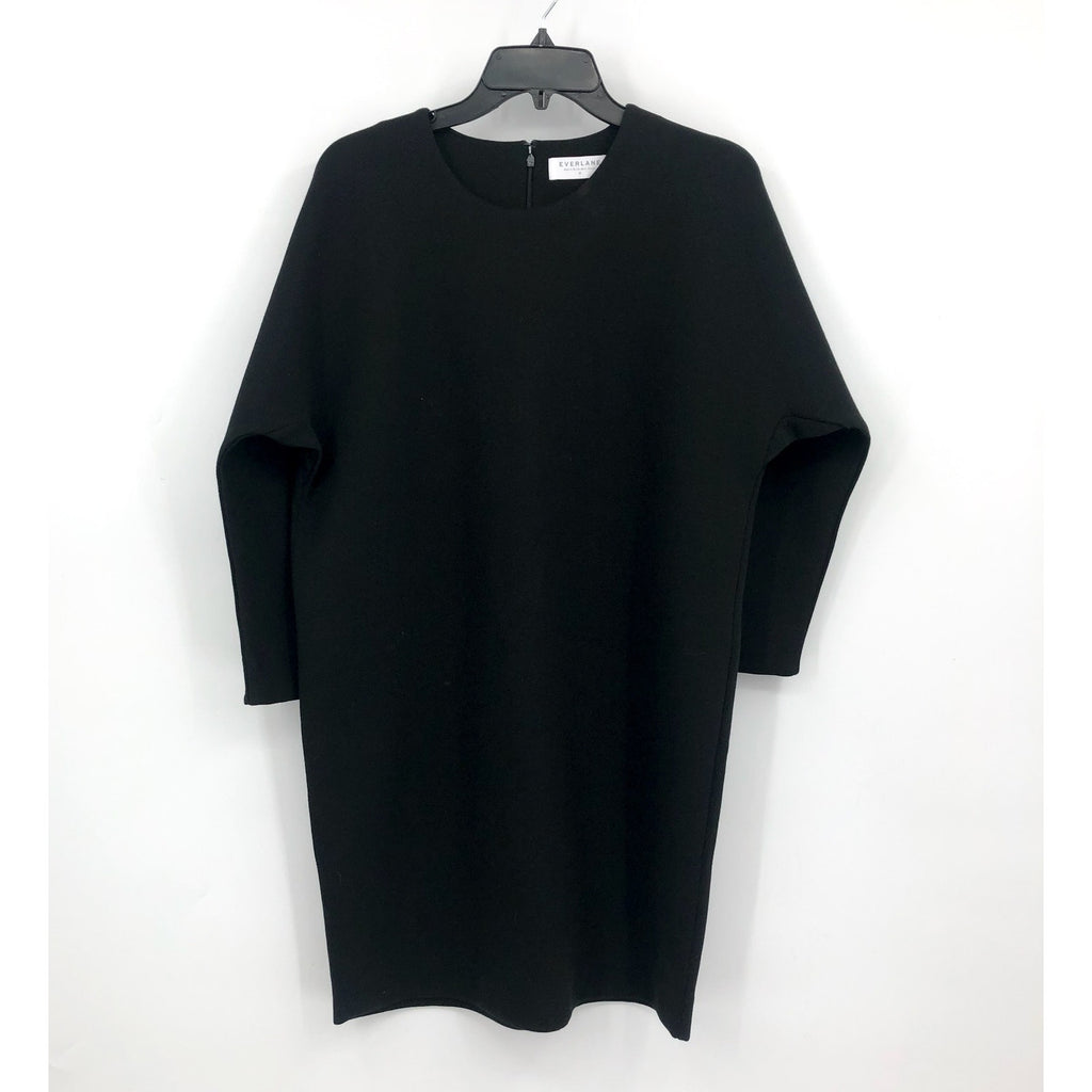 EVERLANE Scuba Tunic Dress Medium Black Knit 3/4 Sleeve NWOT