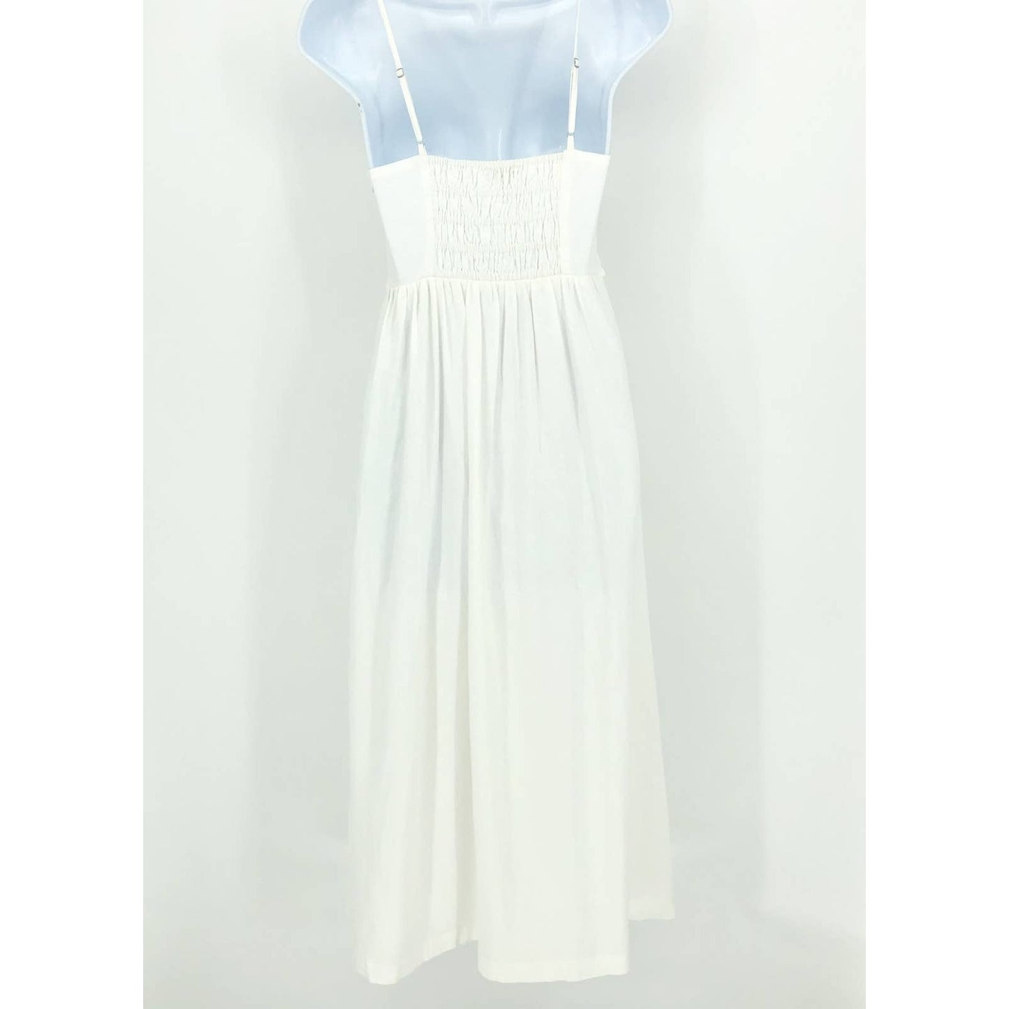 Madewell Womens Double-Tie Cutout Sweetheart Midi Dress White Size 4