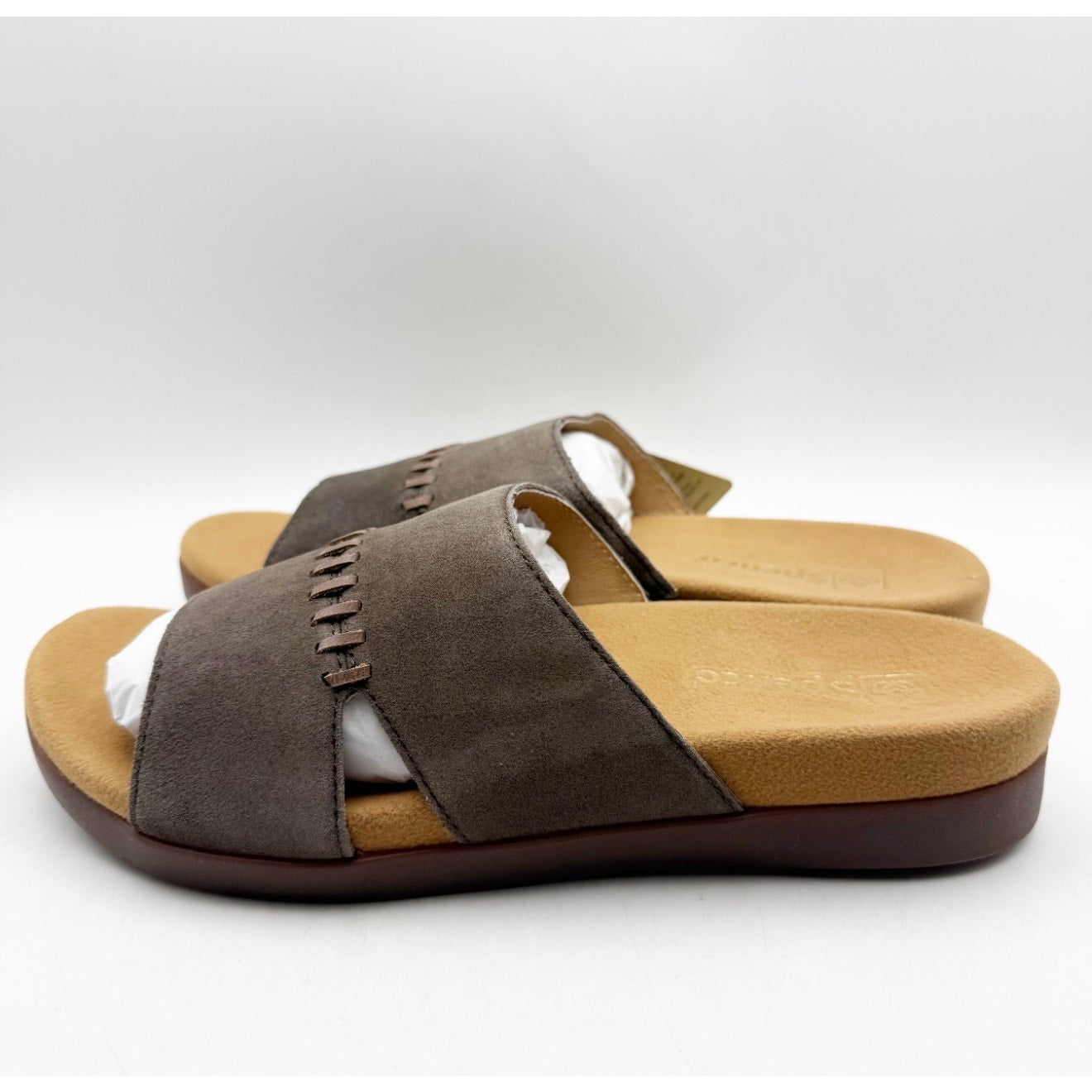 Spenco Women's Twilight Woven Slide Sandals Size 9.5 Brown French Roast NIB