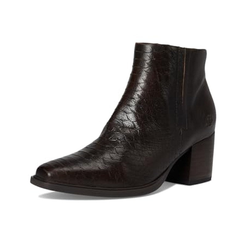 BORN Womens Aiken Ankle Booties Size 11 M EU 41.5 Brown Snake Leather Boots NIB