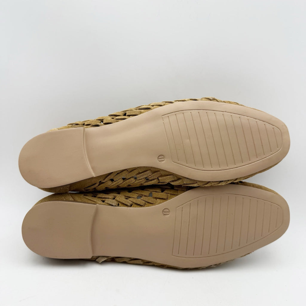 Diba True Womens Age Less Flat Loafers US 11 EU 42 Brown Suede Woven NWOB