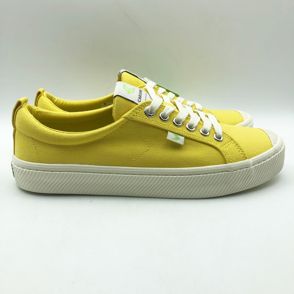 Cariuma OCA Low Canvas Sneaker Men's 9 Women's 10.5 Yellow Organic Cotton NIB