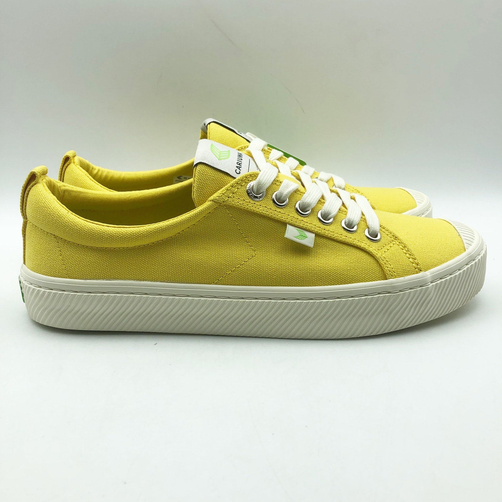 Cariuma OCA Low Canvas Sneaker Men's 9 Women's 10.5 Yellow Organic Cotton NIB