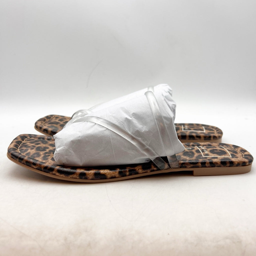 Dolce Vita Womens Leanna Sandals Size 8.5 Leopard Brown Slide Flip Flop NIB