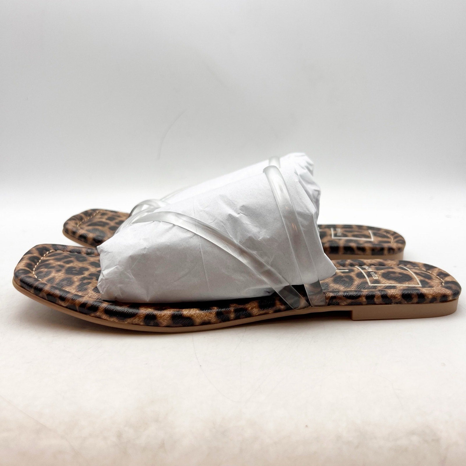 Dolce Vita Womens Leanna Sandals Size 8.5 Leopard Brown Slide Flip Flop NIB