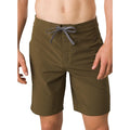 PRANA Men's Riveter Board Shorts Size 35 Peat Green 9" Inseam UPF 50+ NWT