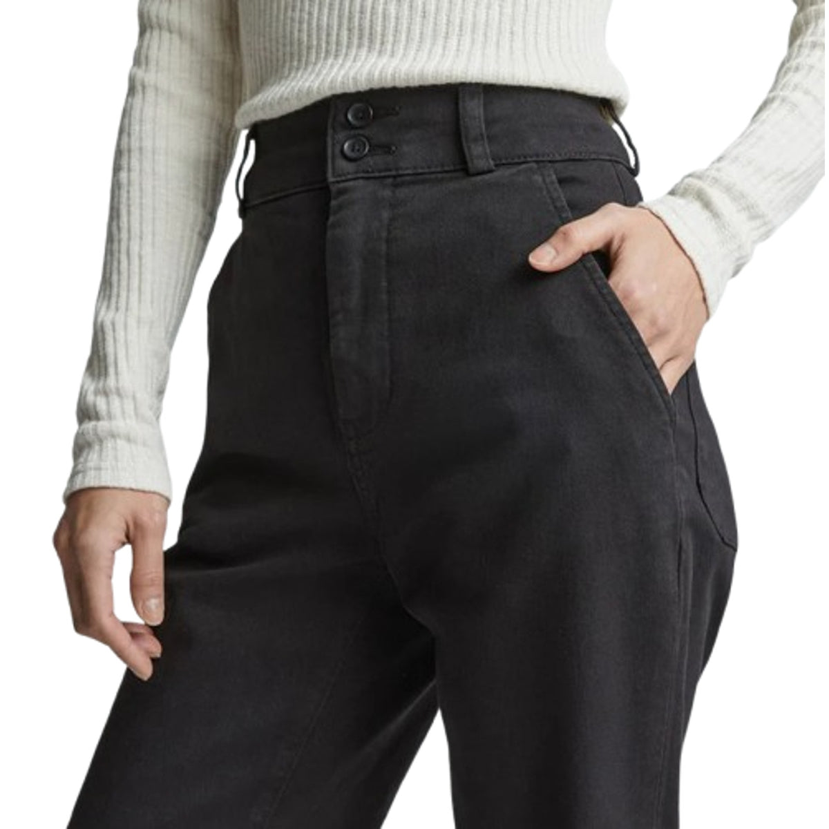 EVERLANE Women's The Organic Straight-Leg Pants Size 2 Black Utility Pockets NWT