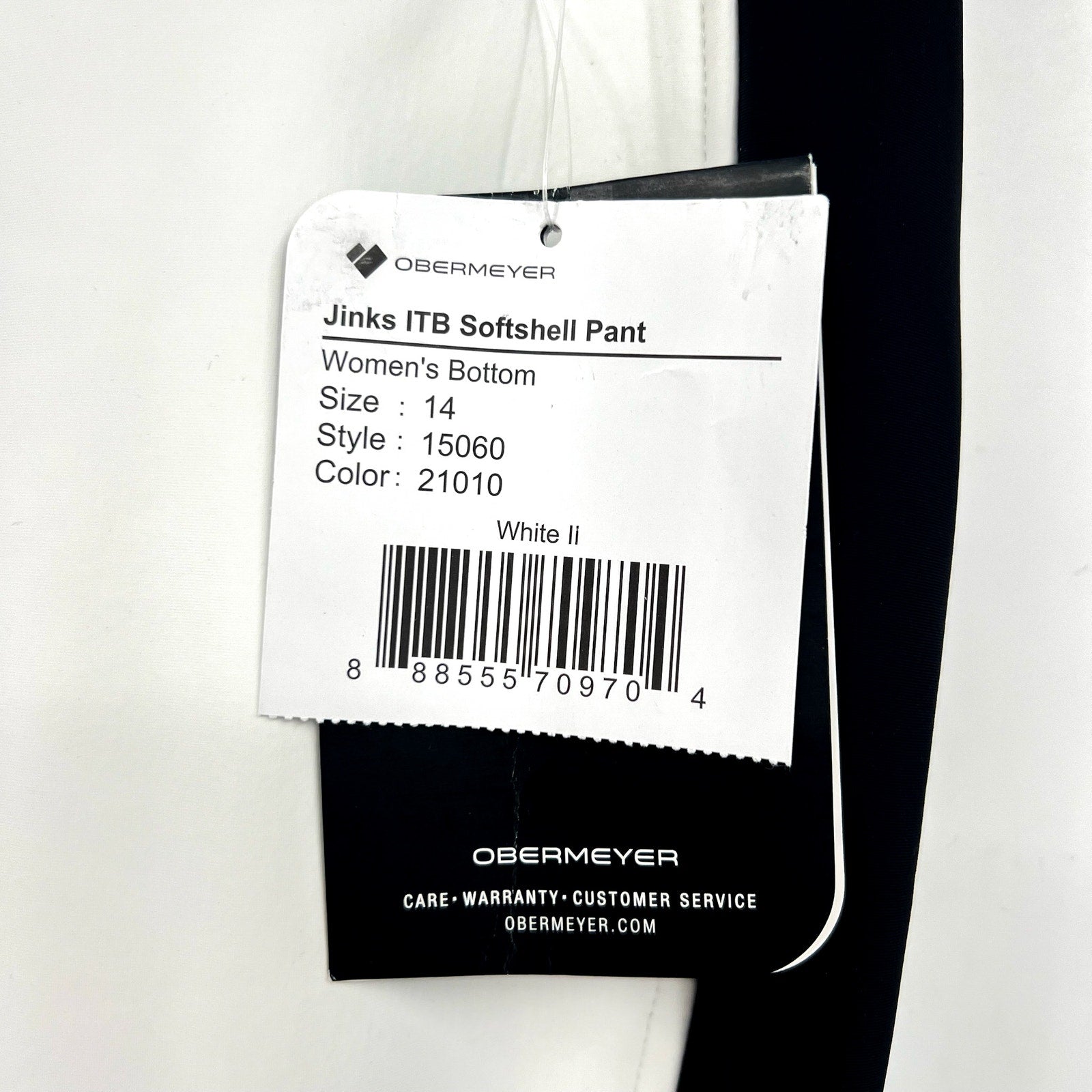 Obermeyer Womens Jinks ITB Softshell Ski Pants Size 14 White Waterproof NWT