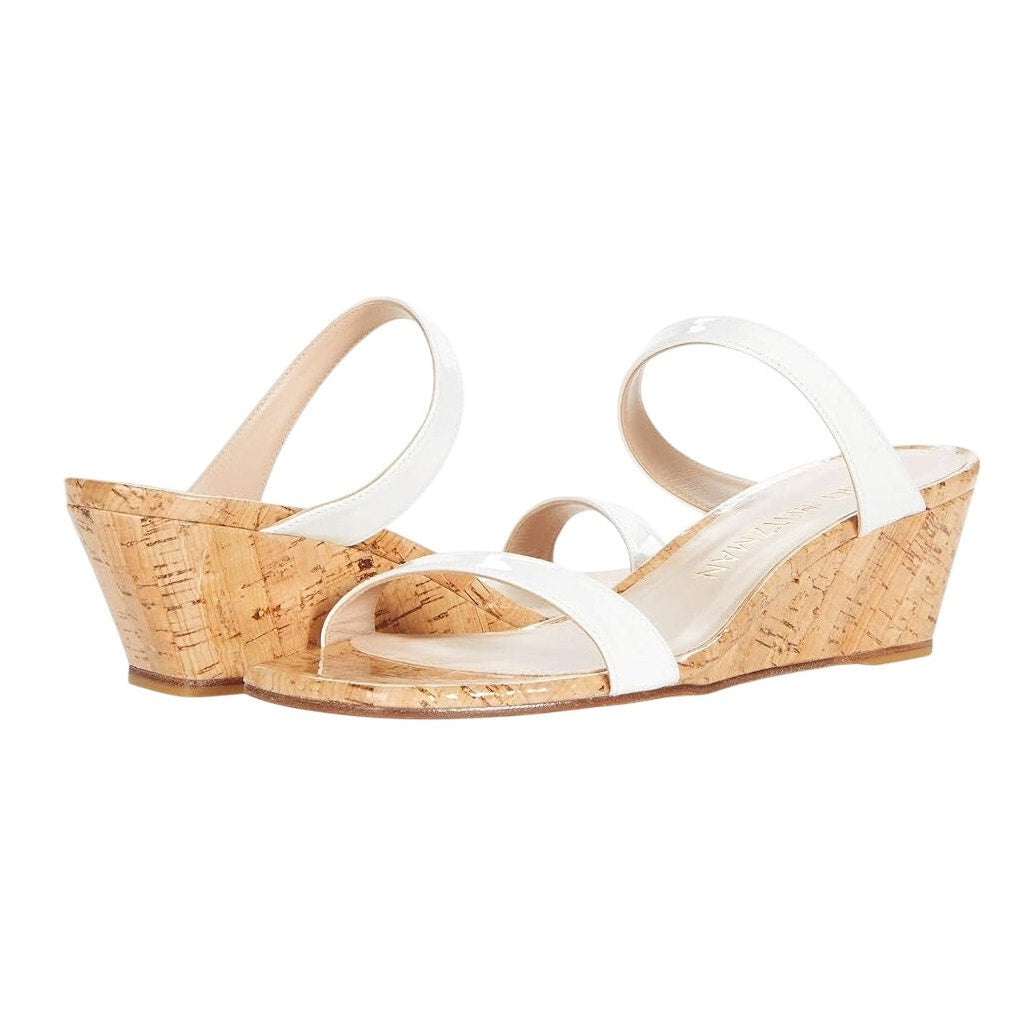 Stuart Weitzman Womens Aleena 50 Wedge Sandal US 8 M EU 38.5 Lilac Leather NWOB