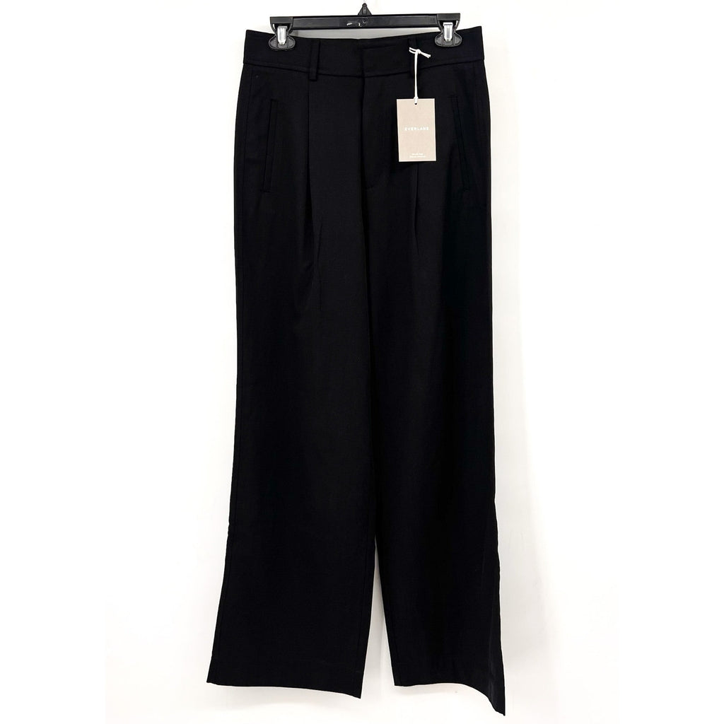 Everlane Womens The Way-High Drape Pants Size 4 Black 31" Inseam Pleated NWT