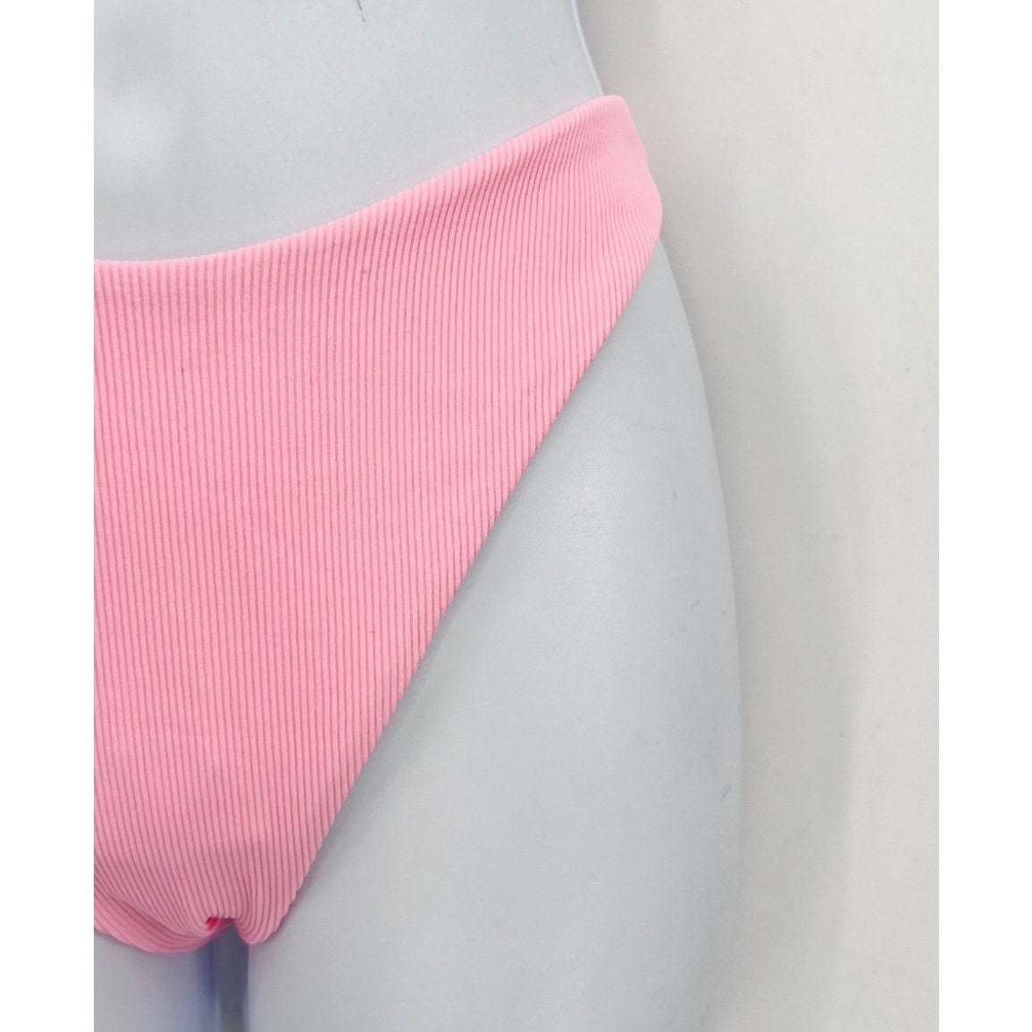 L*SPACE Women's Cabana Bitsy Bikini Bottom Large Crystal Pink High Waist NWT