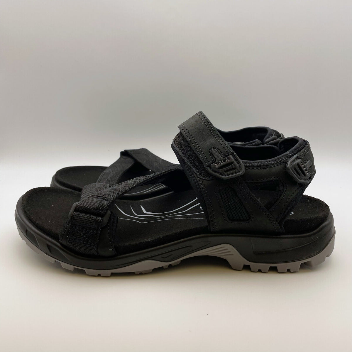 Ecco Men's Yucatan Coast Sandal US 11-11.5 EU 45 Black Leather/Textile