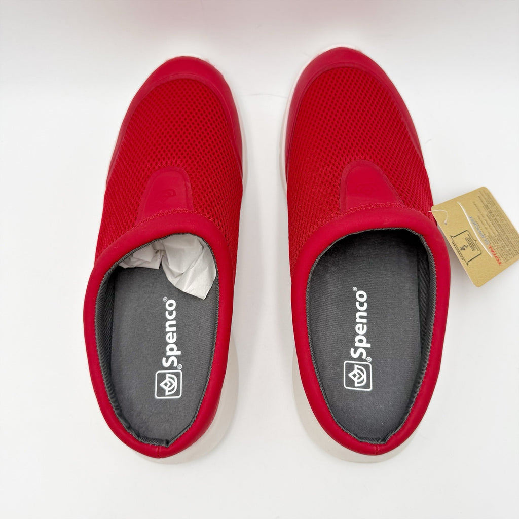 Spenco Womens Bliss Slip-on Shoes Size 8.5 Wide Red Casual Mules NIB