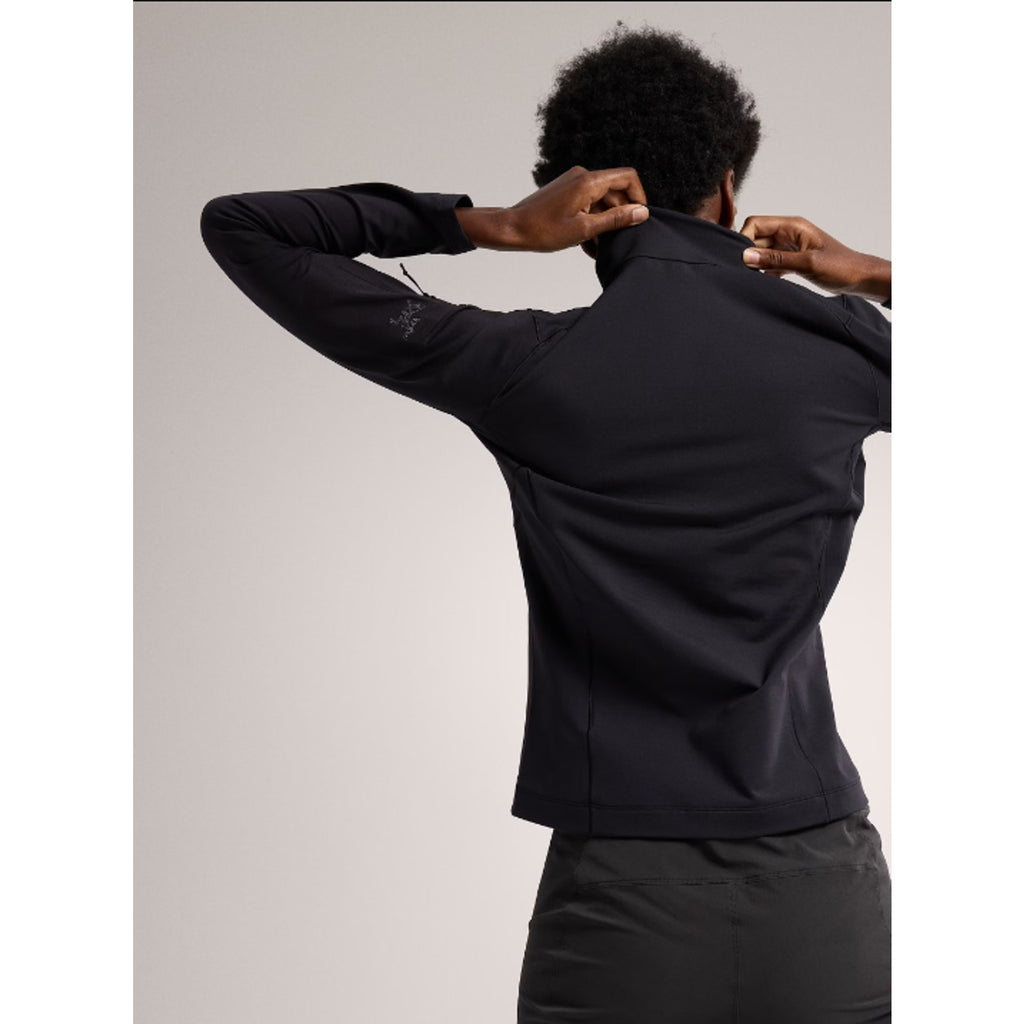 ARC'TERYX Women's Rho LT Zip Neck Sweatshirt XXL Black Long Sleeve NWT