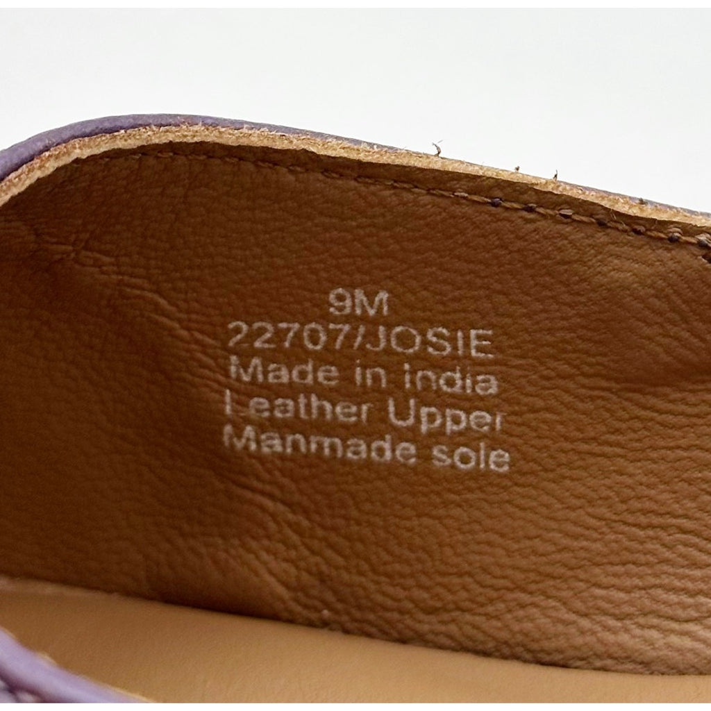 COLDWATER CREEK Womens Josie 2 Slingback Heels Size 9M Purple Leather NWOB