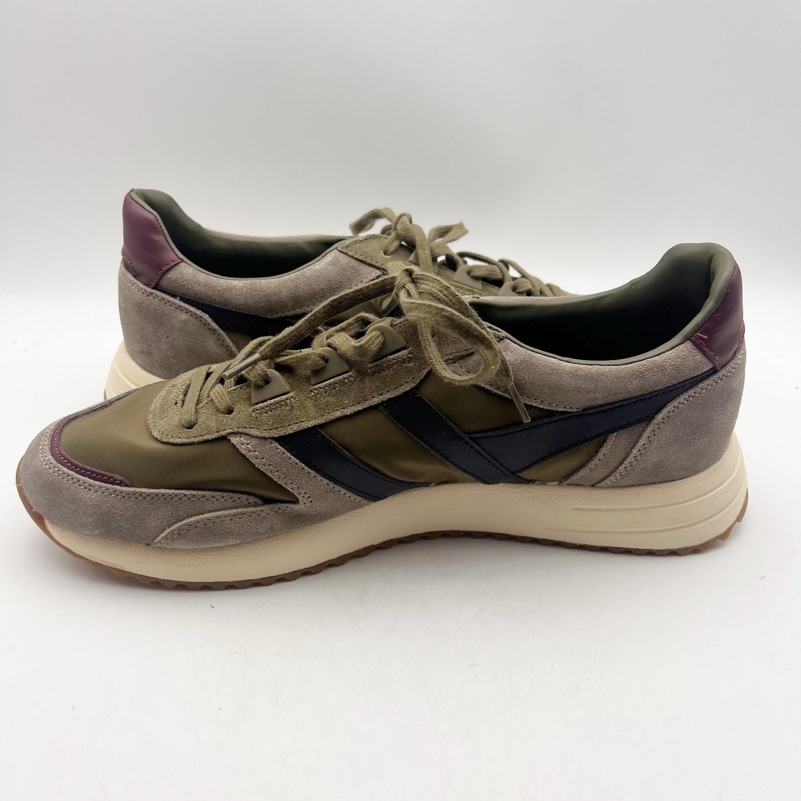Gola Mens Chicago Casual Sneakers Size 11 EU 44 Green Taupe Suede NWOB