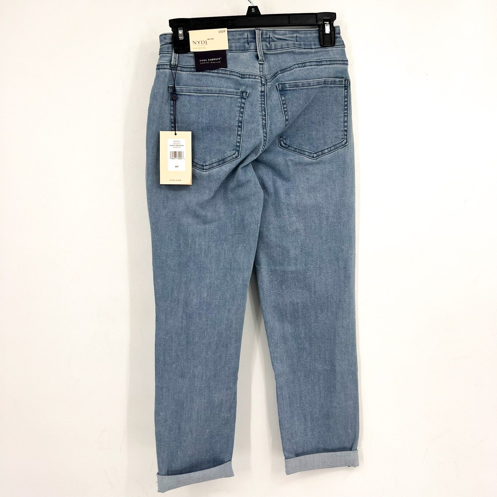 NYDJ Womens Margot Girlfriend Jeans Size 00 PETITE Kingston Blue NWT