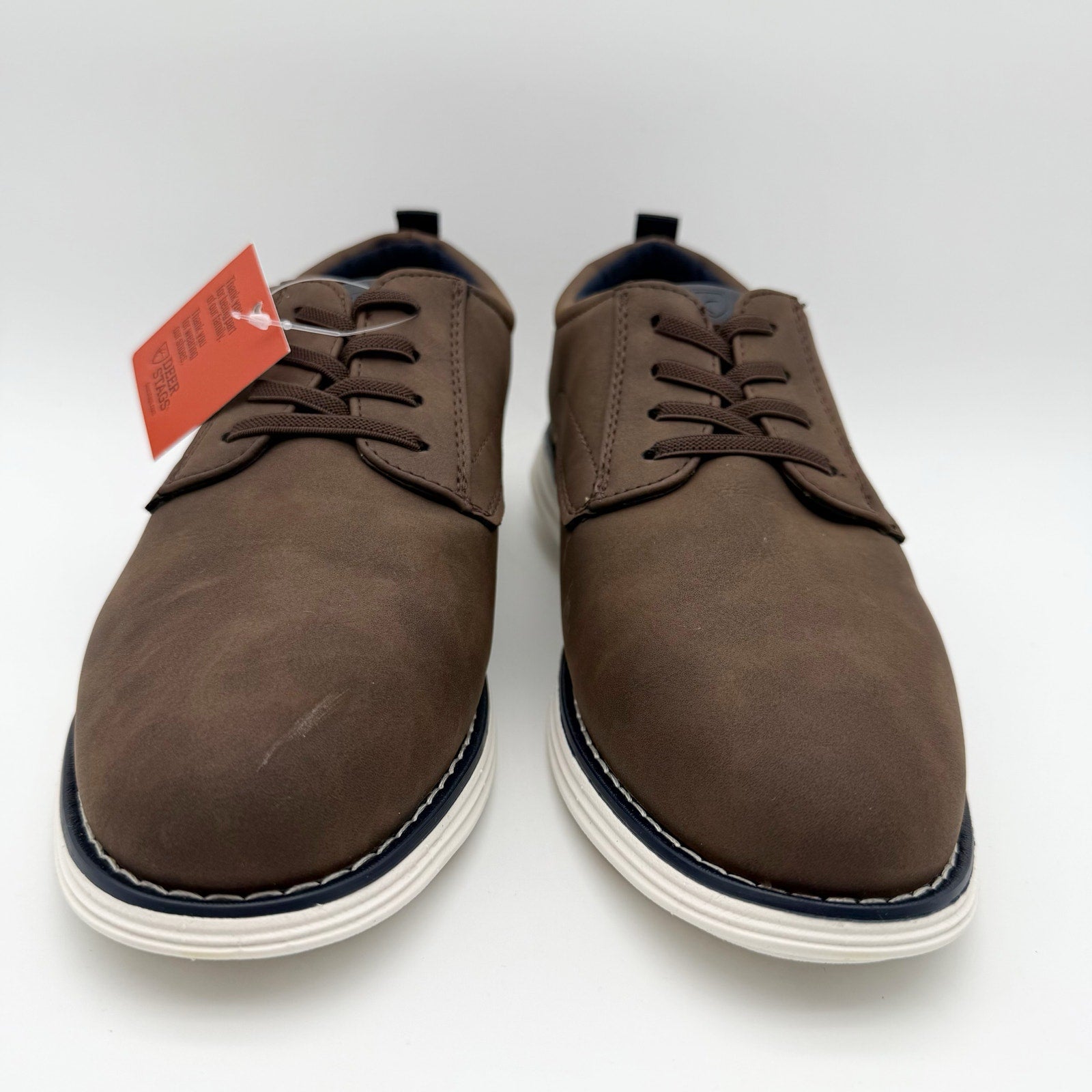 Deer Stags Boys Dapper Jr. Oxford Sneakers US 6 M Brown Leather NIB