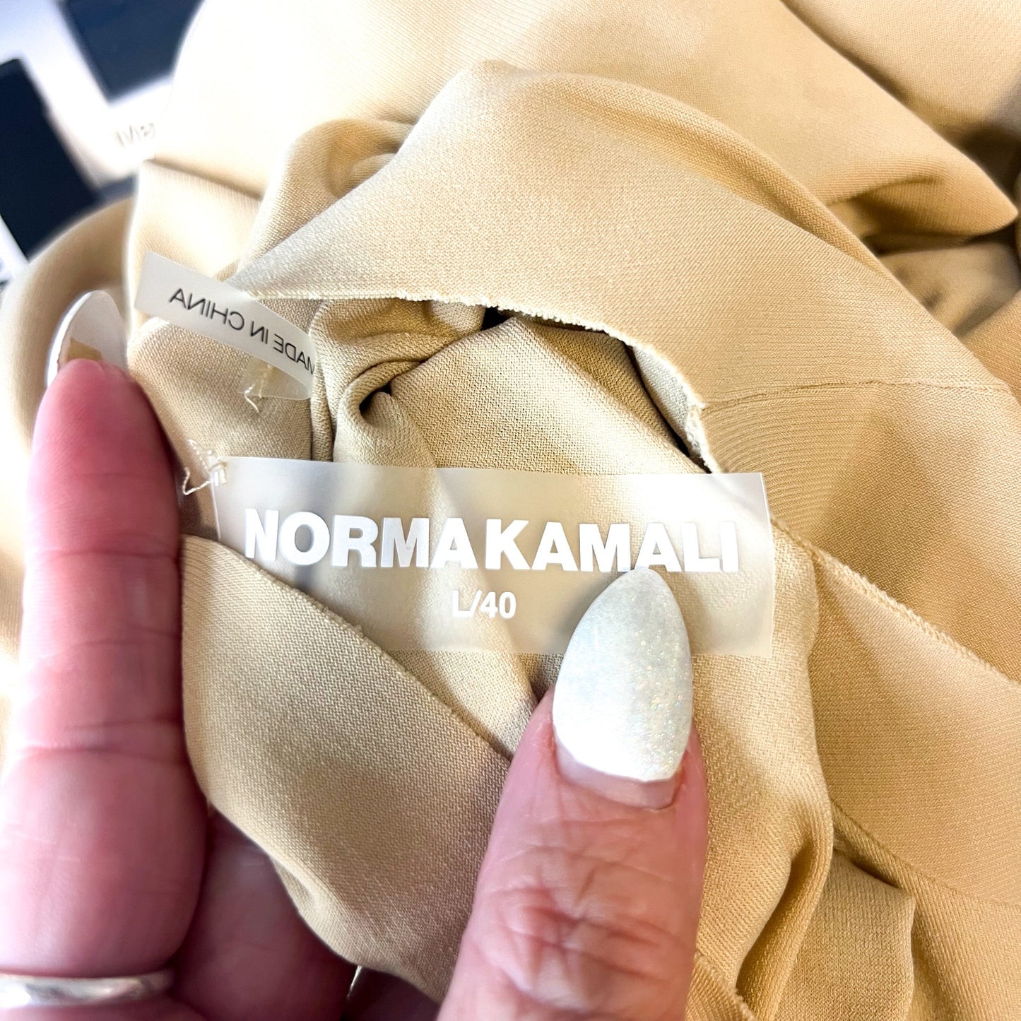 NORMA KAMALI Women's Obie Maxi Dress Large 40 Gold Blonde Stretch-jersey NWT