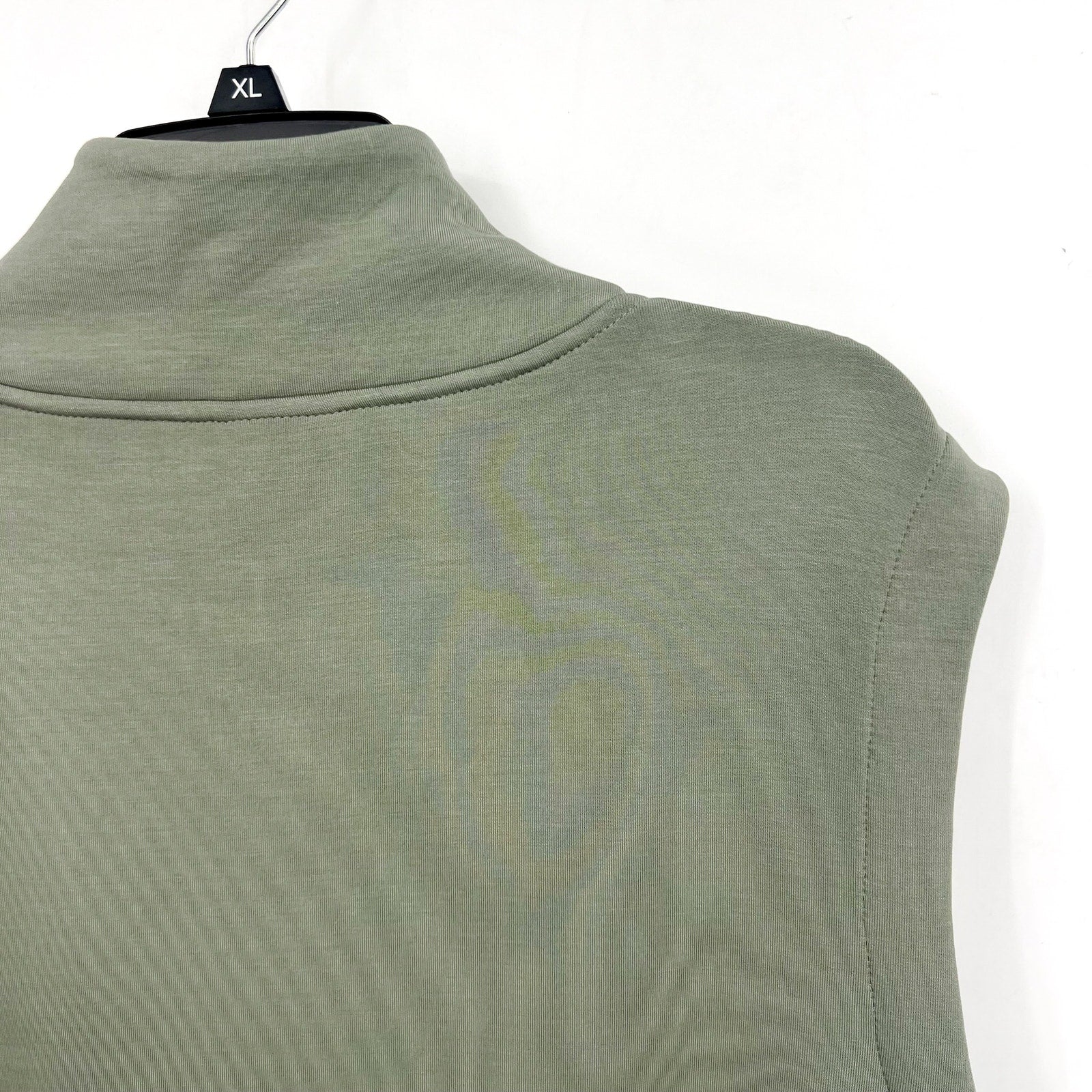 VARLEY Women's Loretta Half Zip Sweatshirt Small Green Shadow Panelled NWT