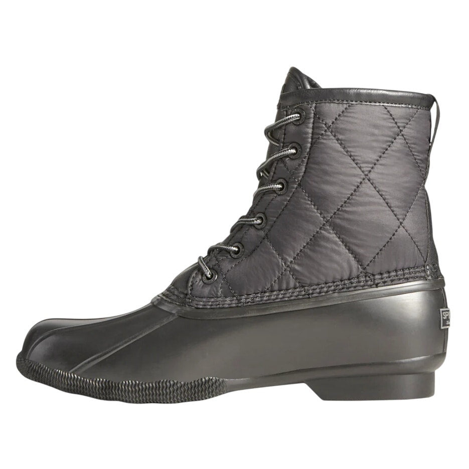 SPERRY Mens Saltwater Quilted Duck Rain Boots US 12 Black Water Resistant NWOB