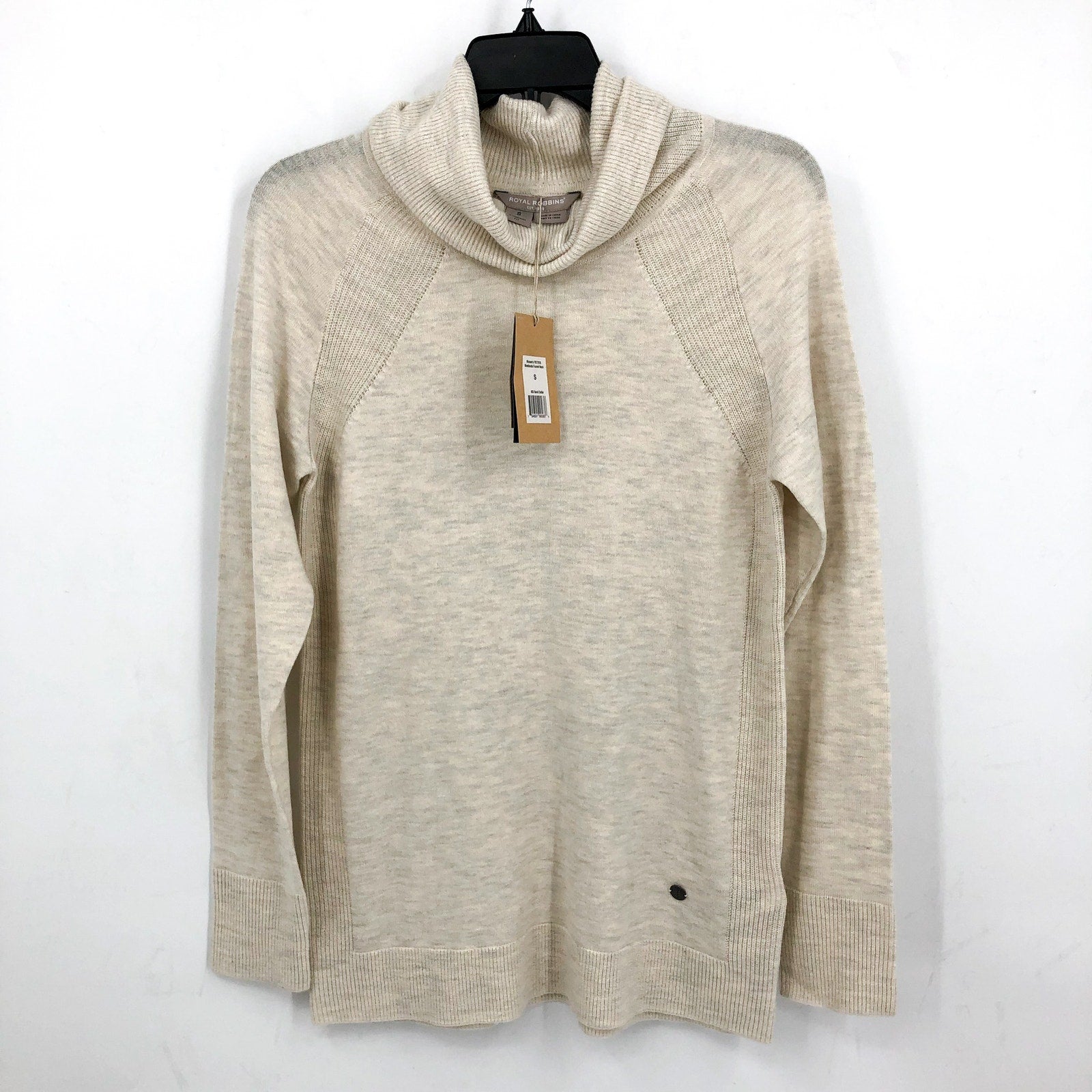 ROYAL ROBBINS Women's Westlands Sweater Small Cream Merino Wool NWT