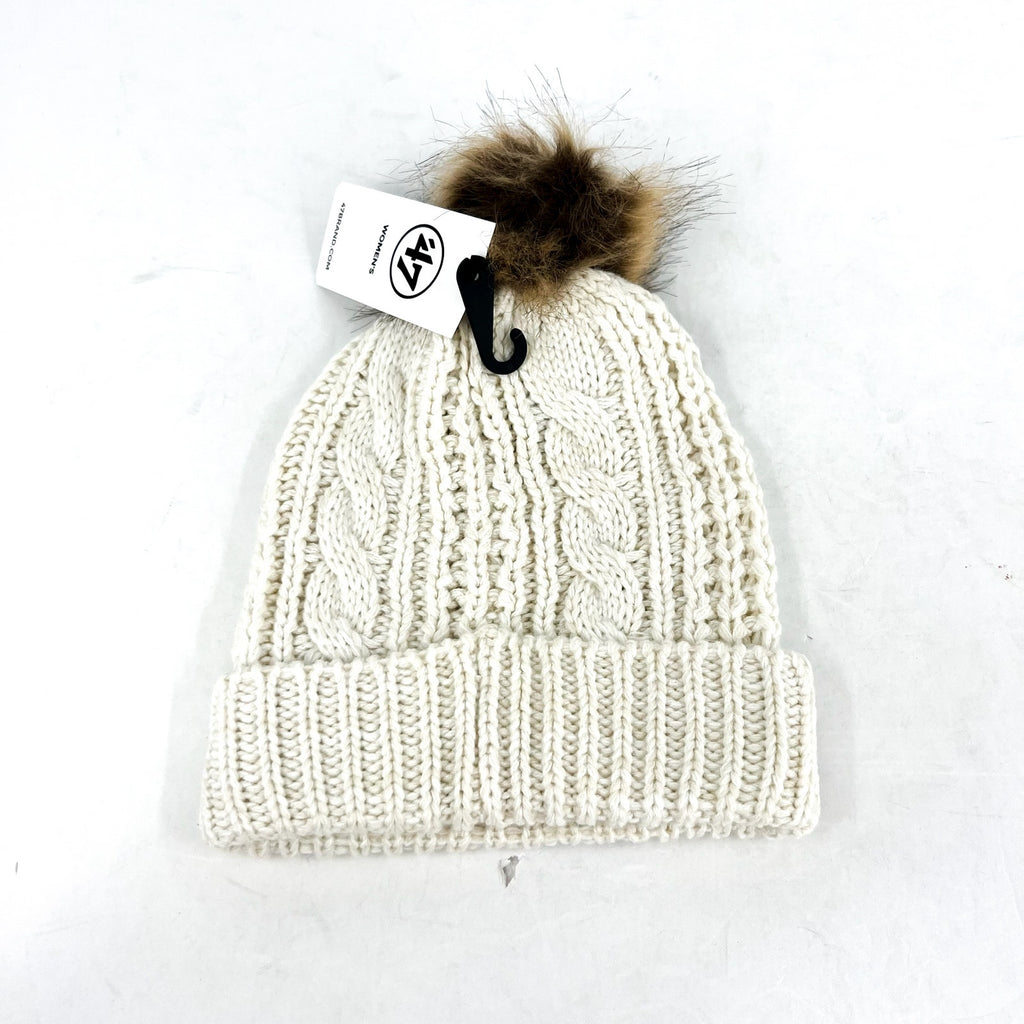 47 BRAND North Carolina Tar Heels Cuffed Knit Hat with Pom OS White NWT