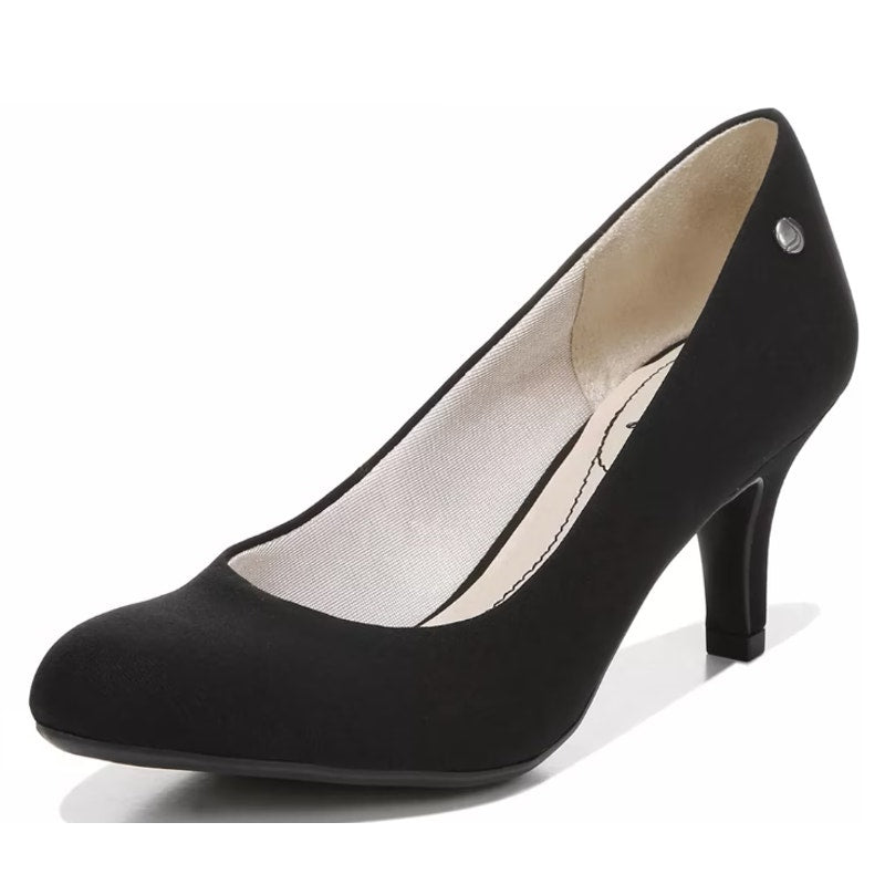LifeStride Womens Parigi Pumps Size 9 Wide EU 40 Black Microfiber Heels NIB