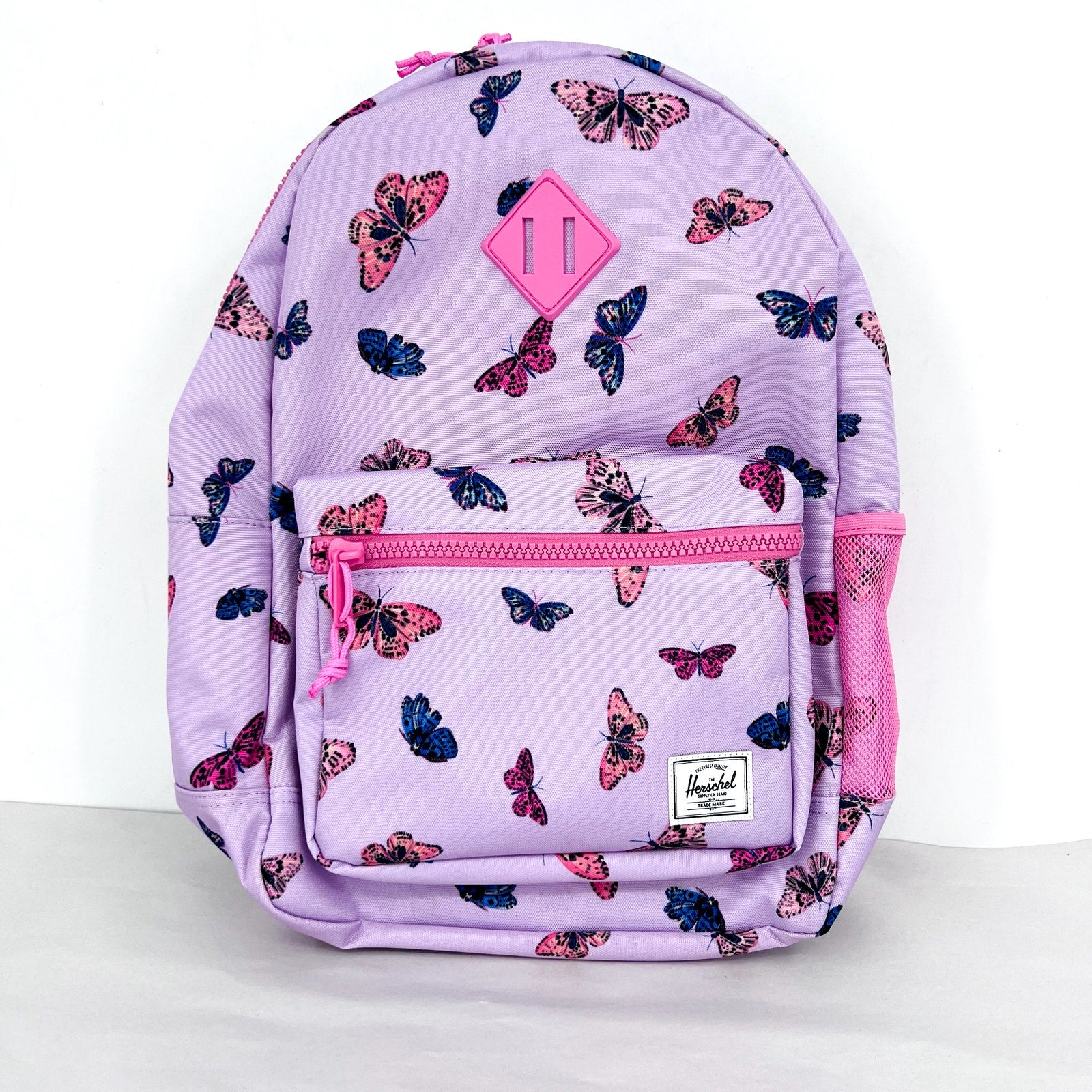HERSCHEL HERITAGE Youth Backpack 26L Purple Lavendula Butterflies NWT