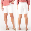 NYDJ Womens Ella Denim Shorts Size 8 PETITE Optic White 8" Inseam NWT