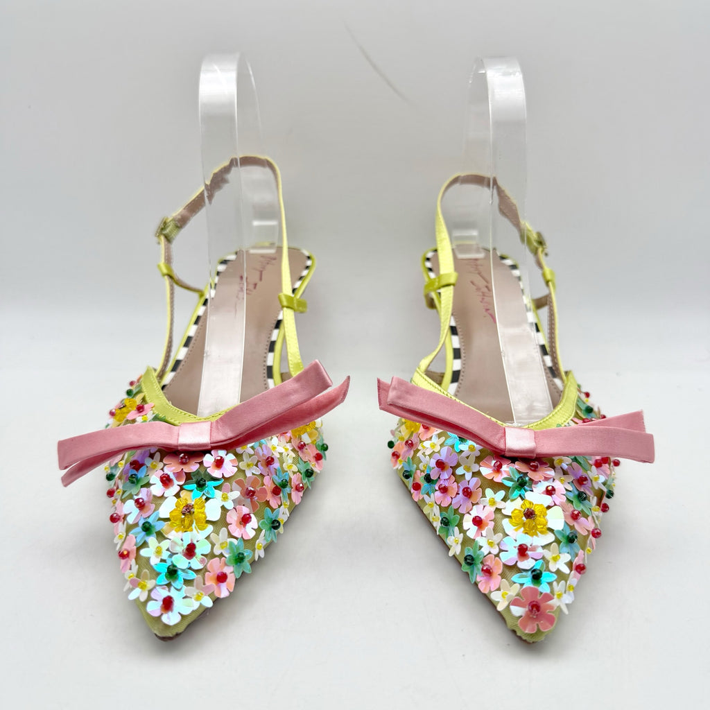 Blue by Betsey Johnson Womens Sadyy Heel US 11 M Multicolor Vegan Leather NWOB