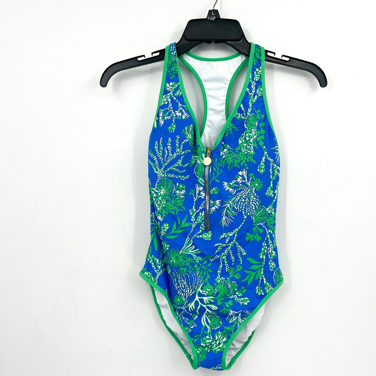 LILLY PULITZER Kailanie One Piece Swimsuit Size 0 Briny Blue A Bit Salty NWOT