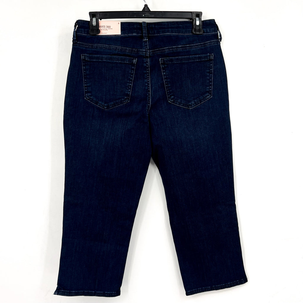 NYDJ Curves 360 Womens Slim Straight Crop Jeans Size 6 Mesquite Blue NWT
