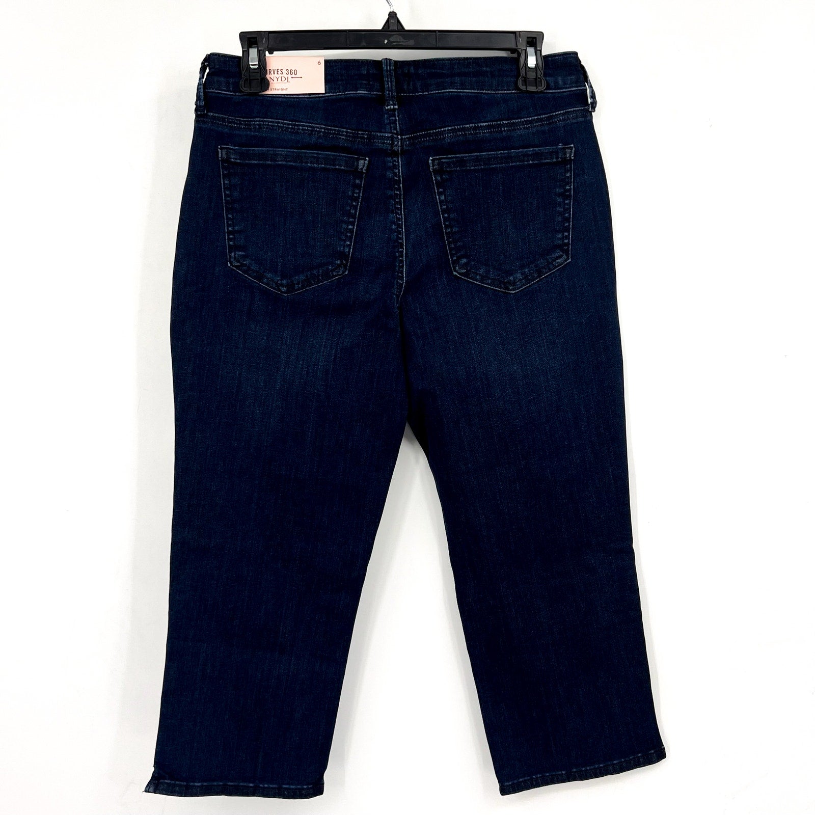 NYDJ Curves 360 Womens Slim Straight Crop Jeans Size 6 Mesquite Blue NWT