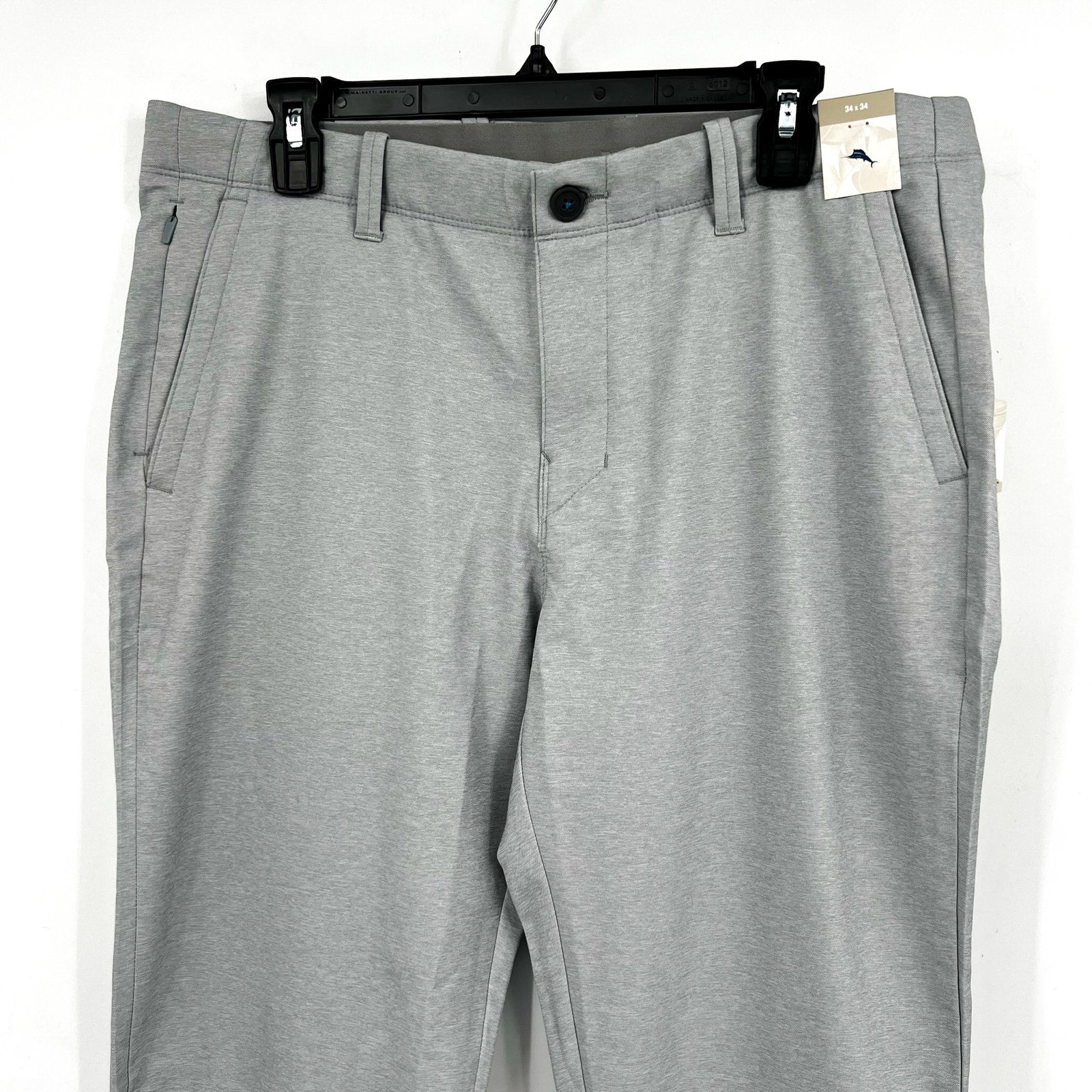 TOMMY BAHAMA Men's IslandZone On Par Pants 34x34 Grey Harbor Mist Flat Front NWT
