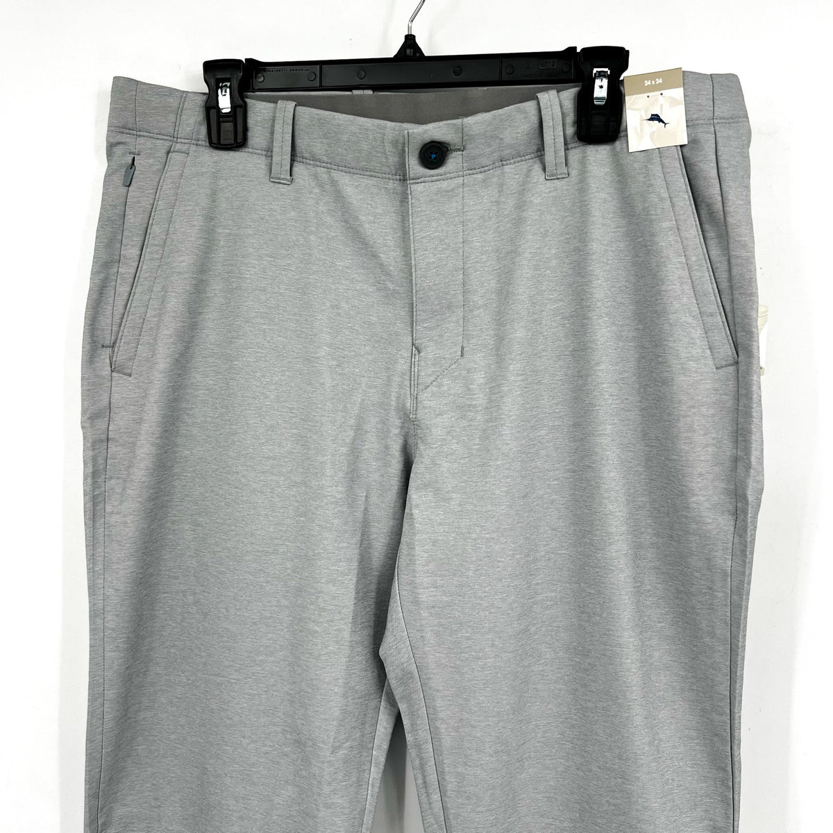 TOMMY BAHAMA Men's IslandZone On Par Pants 34x34 Grey Harbor Mist Flat Front NWT