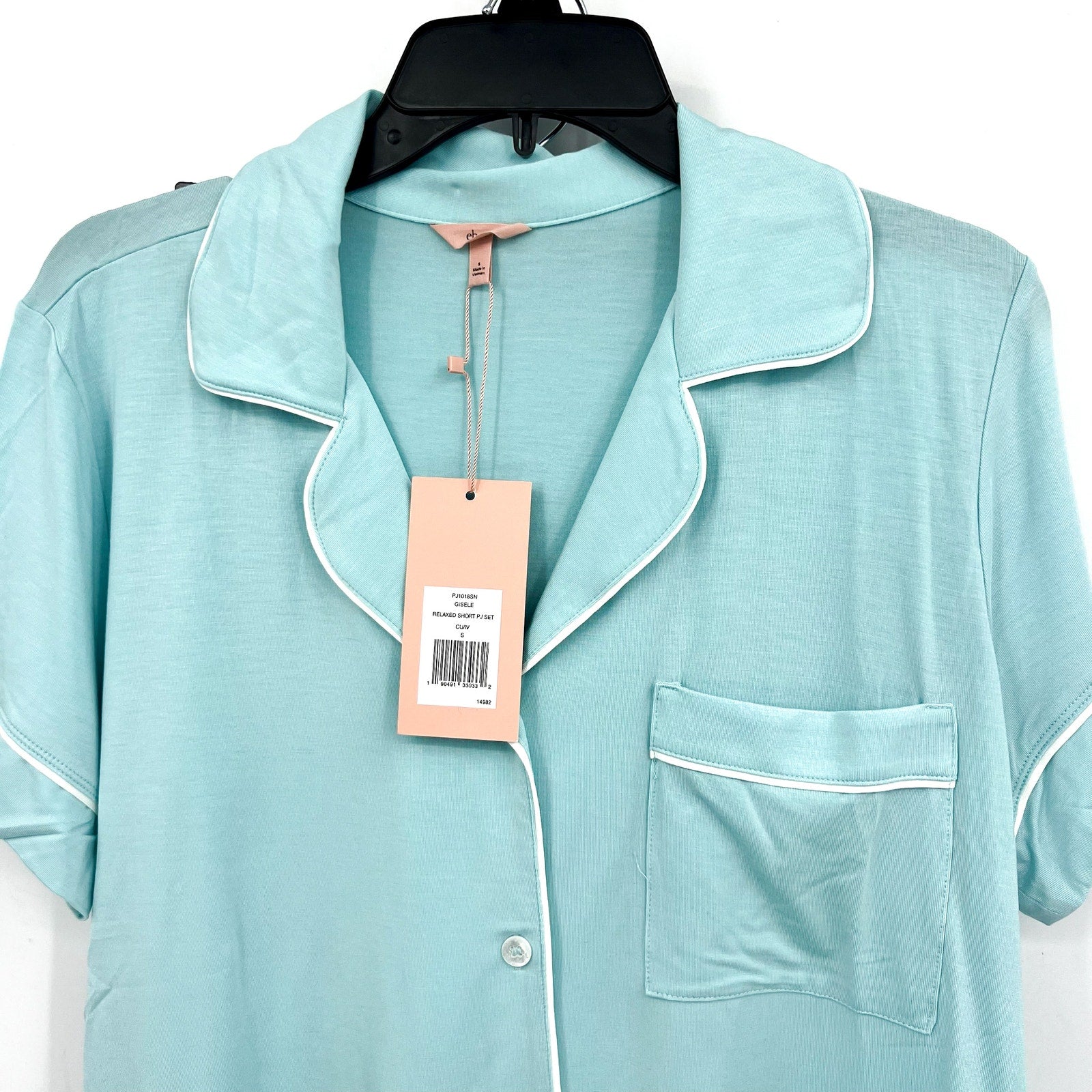 EBERJEY Giselle Relaxed Shorts PJ Set Small Canal Blue Tencel Modal NWT