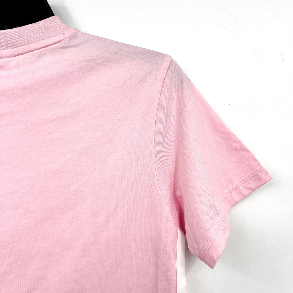 ADIDAS Women's Essentials 3-Stripes Cotton Tee XS Pink White Short Sleeve NWT