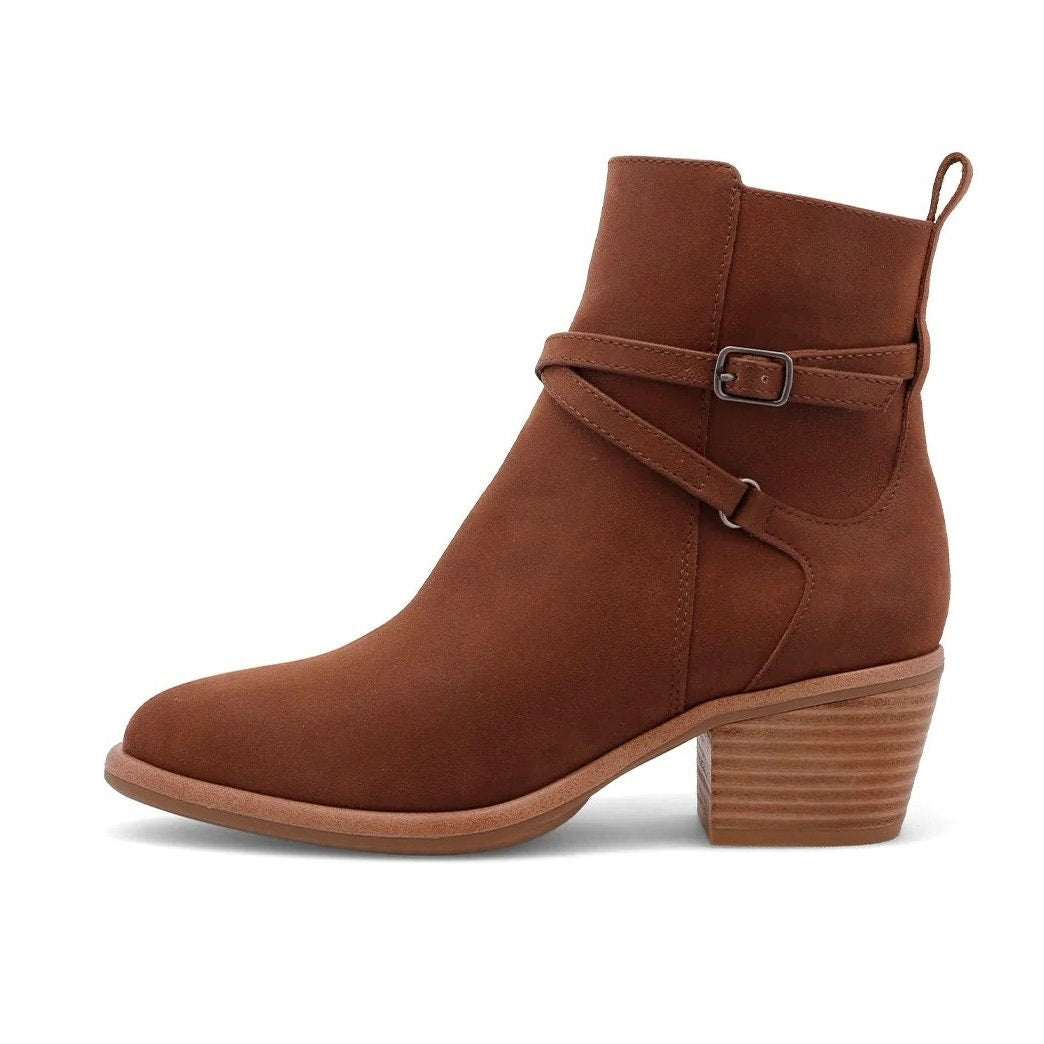 MIA Womens Santina Western Ankle Boots US 9.5 Brown Suede NWOB