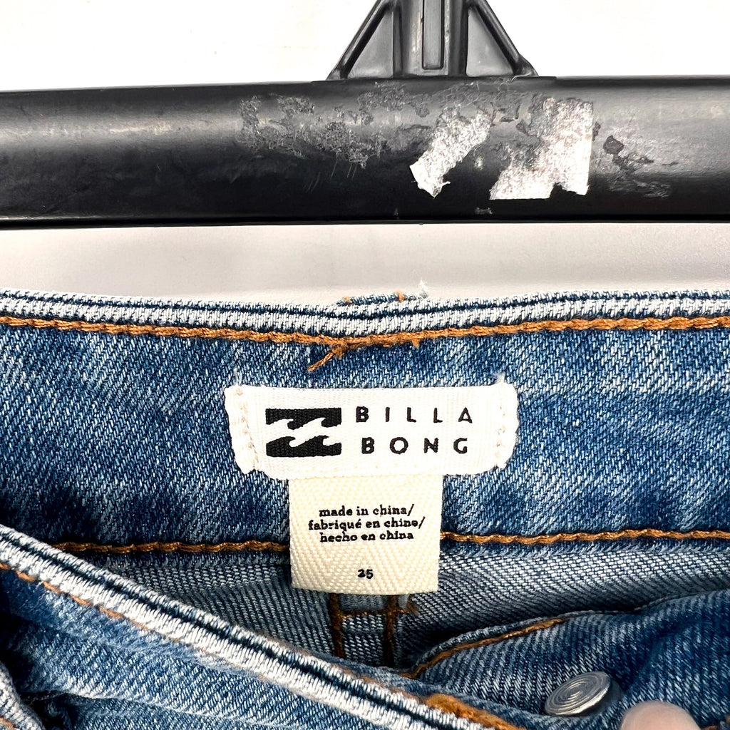 BILLABONG Women's So Cheeky Cut-Off Denim Shorts Size 25 US 0 Blue Jeans NWT