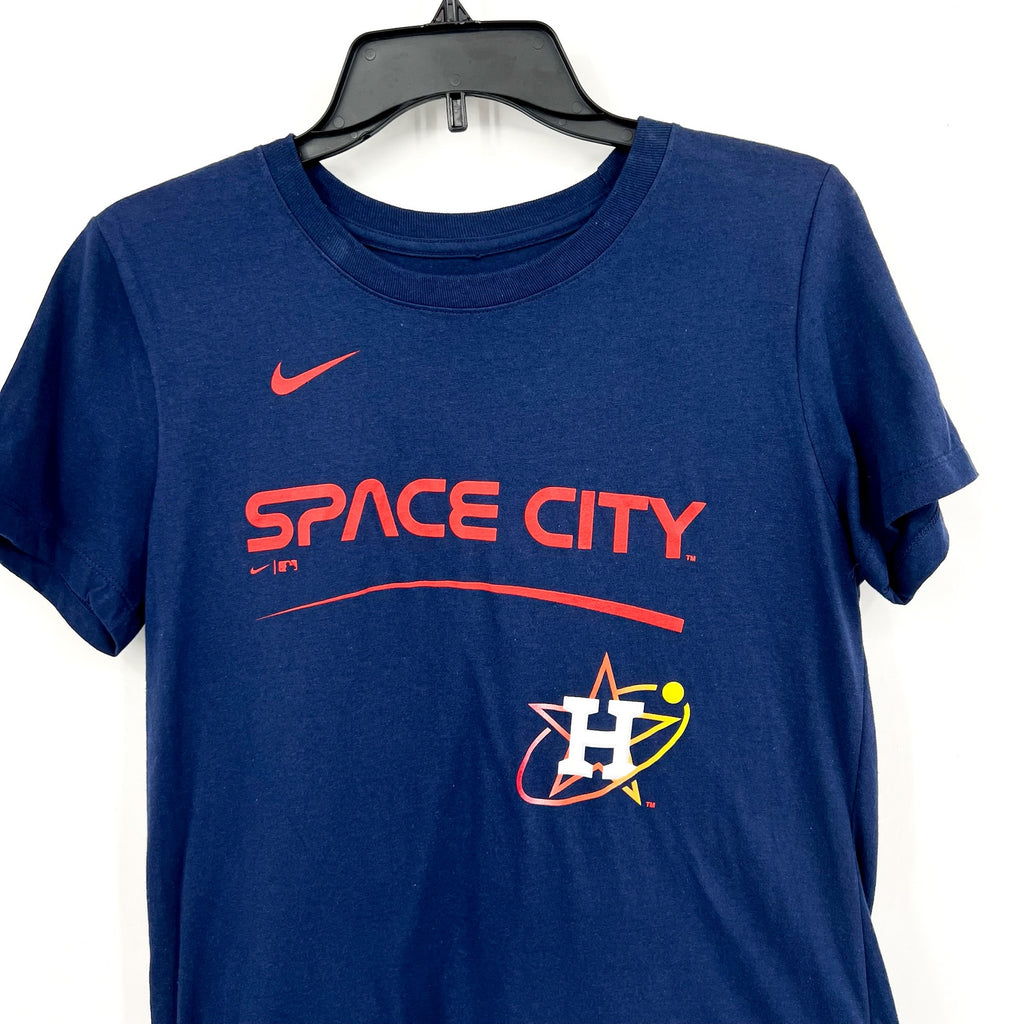 NIKE Women's Houston Astros City Connect Wordmark T-Shirt Medium Navy Blue NWOT