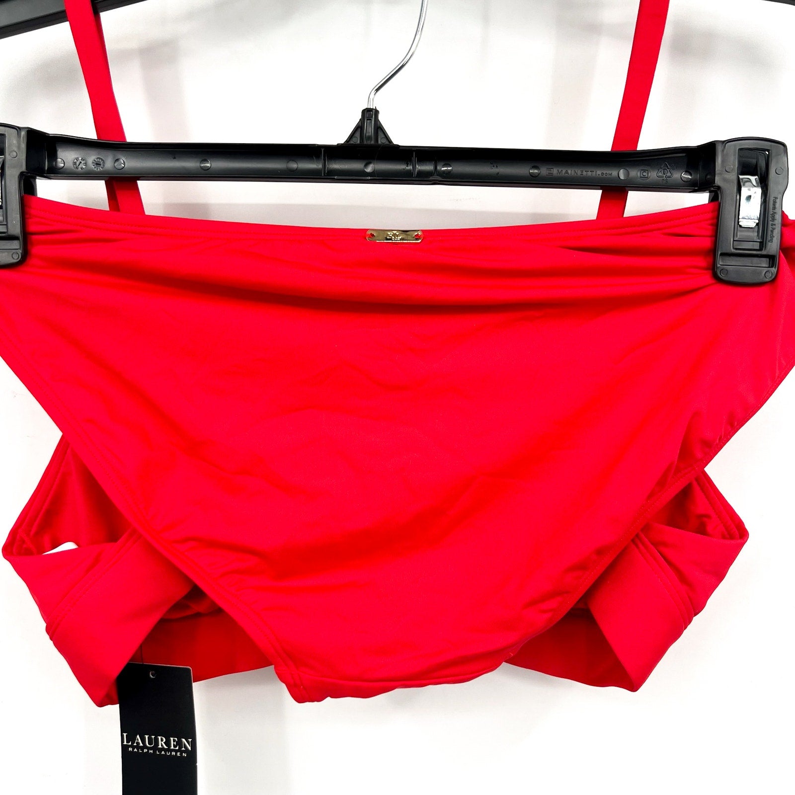 LAUREN RALPH LAUREN Beach Club V Neck Bikini Set Size 8 Red NWT
