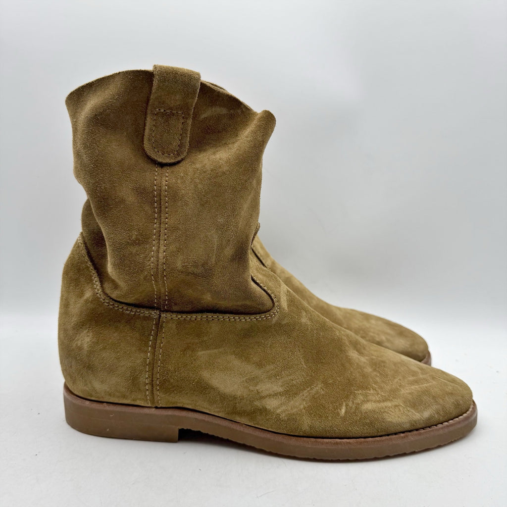 RE/DONE Womens 60s Camarguaise Ankle Boots EU 40 US 10 Olive Brown Suede NWOB