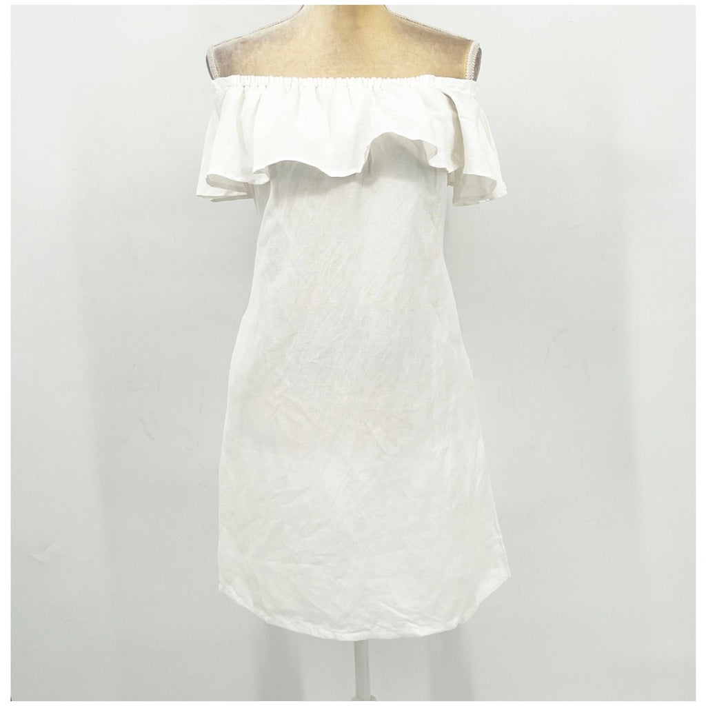 TOMMY BAHAMA Women's St. Lucia Off The Shoulder Dress Small White Cover Up NWT